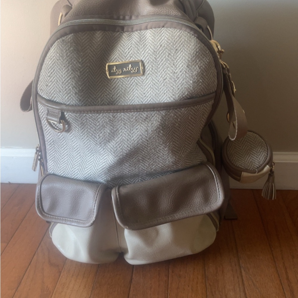 Itzy Ritzy Gray Backpack Set - Picture 2 of 8